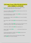 ENP Study Exam UPDATED QUESTIONS &NewLine;AND CORRECT ANSWERS