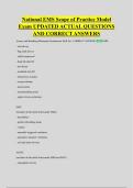 National EMS Scope of Practice Model &NewLine;Exam UPDATED ACTUAL QUESTIONS &NewLine;AND CORRECT ANSWERS