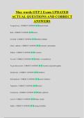 May words OTP 2 Exam UPDATED &NewLine;ACTUAL QUESTIONS AND CORRECT &NewLine;ANSWERS