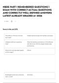 NBDE PART I REMEMBERED QUESTIONS 1 EXAM WITH CORRECT ACTUAL QUESTIONS AND CORRECTLY WELL DEFINED ANSWERS LATEST ALREADY GRADED A&plus; 2026&NewLine;