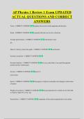 AP Physics 1 Review 1 Exam UPDATED &NewLine;ACTUAL QUESTIONS AND CORRECT &NewLine;ANSWERS