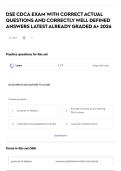 DSE CDCA EXAM WITH CORRECT ACTUAL QUESTIONS AND CORRECTLY WELL DEFINED ANSWERS LATEST ALREADY GRADED A&plus; 2026