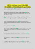MENG 540 Final Exam UPDATED &NewLine;QUESTIONS AND CORRECT ANSWERS
