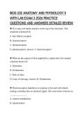BIOS 252 ANATOMY AND PHYSIOLOGY II&NewLine;WITH LAB COMP EXAM 2026 PRACTICE&NewLine;QUESTIONS AND ANSWERS DETAILED REVIEW