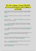 IFT- 540 - Chapter 1 Exam UPDATED &NewLine;ACTUAL QUESTIONS AND CORRECT &NewLine;ANSWERS