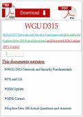 WGU D315&NewLine;WGU D315 Network and Security Fundamentals l PA and OAl  Explore New 205 Actual Questions and Answersl 2026 Update 100&percnt; Correct&NewLine;