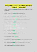 NDE Exam UPDATED QUESTIONS AND &NewLine;CORRECT ANSWERS