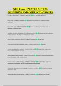 NDE Exam UPDATED ACTUAL &NewLine;QUESTIONS AND CORRECT ANSWERS