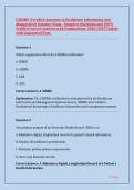 CAHIMS &lpar;Certified Associate in Healthcare Information and Management Systems&rpar; Exam &ndash;Complete Questions and 100&percnt; Verified Correct Answers with Explanations -2026&sol;2027 Update with Guaranteed Pass&period;