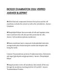 BIOS251 EXAMINATION 2026 VERIFIED ANSWER BLUEPRINT