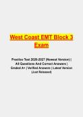 West Coast EMT Block 3 Quiz 2026&ndash;2027 &vert; EMT Practice Questions & Exam Review