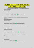 MGT 301 Exam 1 ACTUAL QUESTIONS &NewLine;AND CORRECT ANSWERS