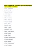 MEDICAL ASSISTANT TEST PAPER 2026&period;pdf