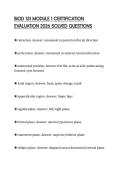 BIOD 151 MODULE 1 CERTIFICATION&NewLine;EVALUATION 2026 SOLVED QUESTIONS