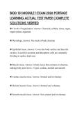BIOD 151 MODULE 1 EXAM 2026 PORTAGE&NewLine;LEARNING ACTUAL TEST PAPER COMPLETE&NewLine;SOLUTIONS VERIFIED