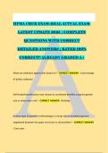 HFMA CRCR EXAM--REAL ACTUAL EXAM&NewLine;LATEST UPDATE 2026  COMPLETE &NewLine;QUESTIONS WITH CORRECT &NewLine;DETAILED ANSWERS &vert; RATED 100&percnt; &NewLine;CORRECT&excl;&excl; ALREADY GRADED A&plus; &NewLine;
