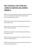 BIOD 151 MODULE 1 FINAL PAPER 2026&NewLine;COMPLETE QUESTIONS AND ANSWERS&NewLine;GRADED A&plus;