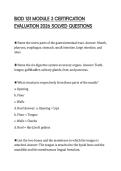 BIOD 151 MODULE 3 CERTIFICATION&NewLine;EVALUATION 2026 SOLVED QUESTIONS