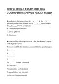 BIOD 151 MODULE 3 STUDY GUIDE 2026&NewLine;COMPREHENSIVE ANSWERS ALREADY PASSED
