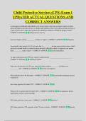 Child Protective Services &lpar;CPS&rpar; Exam 1 &NewLine;UPDATED ACTUAL QUESTIONS AND &NewLine;CORRECT ANSWERS