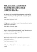 BIOD 151 MODULE 5 CERTIFICATION&NewLine;EVALUATION EXAMS 2026 SOLVED&NewLine;QUESTIONS GRADED A&plus;