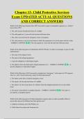 Chapter 13- Child Protective Services &NewLine;Exam UPDATED ACTUAL QUESTIONS &NewLine;AND CORRECT ANSWERS