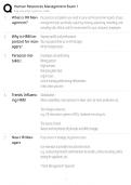 Human Resources Exam 1 &sol; HRM Study Guide &sol; Score 100&percnt; Prep &sol; 2025 New Version &sol; Exam Resource