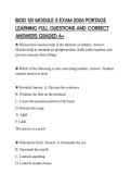 BIOD 151 MODULE 5 EXAM 2026 PORTAGE&NewLine;LEARNING FULL QUESTIONS AND CORRECT&NewLine;ANSWERS GRADED A&plus;