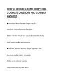 BIOD 151 MODULE 5 EXAM SCRIPT 2026&NewLine;COMPLETE QUESTIONS AND CORRECT&NewLine;ANSWERS