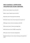 BIOD 151 MODULE 6 CERTIFICATION&NewLine;EVALUATION 2026 SOLVED QUESTIONS