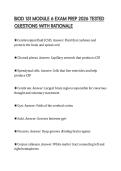BIOD 151 MODULE 6 EXAM PREP 2026 TESTED&NewLine;QUESTIONS WITH RATIONALE