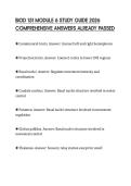 BIOD 151 MODULE 6 STUDY GUIDE 2026&NewLine;COMPREHENSIVE ANSWERS ALREADY PASSED