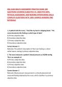 NSG 3160 HEALTH ASSESSMENT PRACTICE EXAM&colon; 200 QUESTIONS COVERING SUBJECTIVE VS&period; OBJECTIVE DATA&comma; PHYSICAL ASSESSMENT&comma; AND NURSING INTERVIEWING SKILLS COMPLETE QUESTIONS WITH 100&percnt; VERIFIED ANSWERS AND RATIONALE