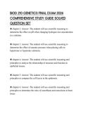 BIOD 210 GENETICS FINAL EXAM 2026&NewLine;COMPREHENSIVE STUDY GUIDE SOLVED&NewLine;QUESTION SET&NewLine;