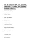 BIOD 210 GENETICS FINAL EXAM 2026 FULL&NewLine;QUESTIONS AND VERIFIED 100&percnt; CORRECT&NewLine;ANSWERS GRADED A&plus;&NewLine;
