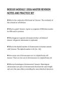 BIOD351 MODULE 1 2026 MASTER REVISION&NewLine;NOTES AND PRACTICE SET&NewLine;