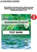 Test Bank for Business Ethics&colon; Ethical Decision Making and Cases&comma; 1st Asia Edition by David L&period; Bishop All Chapters 1-12