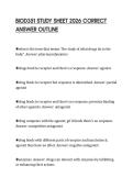 BIOD351 STUDY SHEET 2026 CORRECT&NewLine;ANSWER OUTLINE