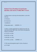 Pediatric Nurse Practitioner Exam Practice &NewLine;Questions And Answers Verified 100&percnt; Correct 