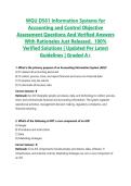WGU D561 Information Systems for Accounting and Control Objective Assessment Questions And Verified Answers With Rationales Just Released 2026&sol;2027&period; 100&percnt; Verified Solutions &vert; Updated Per Latest Guidelines &vert; Graded A&plus;