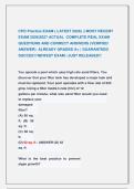 CPO Practice EXAM &lpar; LATEST 2026&rpar; &vert;&vert; MOST RECENT &NewLine;EXAM 2026&vert;2027 ACTUAL  COMPLETE REAL EXAM &NewLine;QUESTIONS AND CORRECT ANSWERS &lpar;VERIFIED &NewLine;ANSWER&rpar;  ALREADY GRADED A&plus; &vert; GUARANTEED &NewLine;SUCCES&excl;&excl; NEWEST EXAM &vert; JUST RELEASED&excl;&excl;