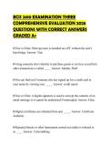 BCIS 2610 EXAMINATION THREE&NewLine;COMPREHENSIVE EVALUATION 2026&NewLine;QUESTIONS WITH CORRECT ANSWERS&NewLine;GRADED A&plus;