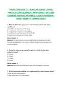 SOUTH CAROLINA &lpar;SC&rpar; BURGLAR ALARM LICENSE PRACTICE EXAM 2026&sol;2027 QUESTIONS AND CORRECT DETAILED ANSWERS &lpar;VERIFIED ANSWERS&rpar; ALREADY GRADED A&plus; &lpar;MOST RECENT&excl;&excl;&rpar; &lpar;BRAND NEW&excl;&excl;&rpar;