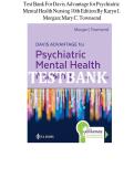 Test Bank &semi; Davis Advantage for Psychiatric Mental Health Nursing 10th Edition&lbrace; by Karyn I&period; Morgan and Mary C&period; Townsend&rcub;complete solutions