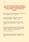 WGU C790 FOUNDATIONS IN NURSING INFORMATICS &NewLine;EXAM 2026 &vert; ALL QUESTIONS AND CORRECT ANSWERS &NewLine;&vert; ALREADY GRADED A&plus; &vert; LATEST VERSION &lpar;JUST &NewLine;RELEASED&rpar;