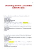 CPN EXAM &ndash; COMPREHENSIVE&NewLine;PRACTICE QUESTIONS WITH VERIFIED&NewLine;ANSWERS 2026
