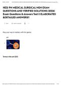 HESI PN MEDICAL SURGICAL NGN EXAM QUESTIONS AND VERIFIED SOLUTIONS &vert;2026&vert; Exam Questions & Answers Test &vert;&vert; ELABORATED &DETAILED ANSWERS&excl;&excl;&NewLine;&NewLine;