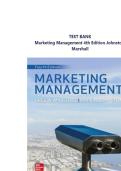 Test Bank For Marketing Management 4th Edition By Johnston&comma; Marshall&comma; Consists Of 14 Complete Chapters&comma; ISBN&colon; 978-1260381917