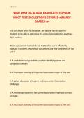 WGU D659 OA ACTUAL EXAM LATEST UPDATE &NewLine;MOST TESTED QUESTIONS COVERED ALREADY &NewLine;GRADED A&plus;