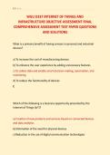 WGU D337 INTERNET OF THINGS AND &NewLine;INFRASTRUCTURE OBJECTIVE ASSESSMENT FINAL &NewLine;COMPREHENSIVE ASSESSMENT TEST PAPER QUESTIONS &NewLine;AND SOLUTIONS